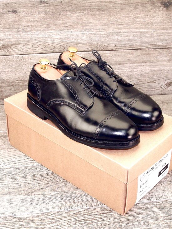 Allen Edmonds BENTON Cap Toe Blucher 8 EEE Wide Black * add $15 new Trees main image 10